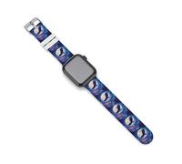 Wolf Bald Ea-gles - Correas de repuesto para reloj de luna llena, correas de silicona compatibles con Apple Watch, 38mm/40mm, Acero inoxidable, Amatista