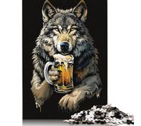 Wolf Beer Puzzles Imposible,desafío for Adults Juego Educativo 1500 Piezas Obra De Arte De Juego De para Adultos Y Niños Mayores De 12 Años 1500pcs (85x57cm)