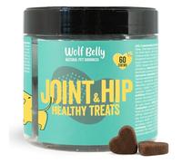 Wolf Belly | Condroprotector Perros con Ácido Hialurónico (60 Galletas Sabor Hígado) Glucosamina, MSM y Colágeno | Potente Antiinflamatorio para Articulaciones Fuertes - Hecho en Europa