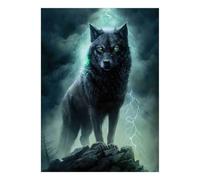 Wolf Blitz Rock 1000 piezas Mini Puzzle para adultos Idea de regalo | Puzzle de papel de 70 x 50 cm, para aliviar el estrés, juego de rompecabezas, regalo para novio, decoración de sala de estar