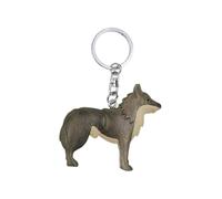Wolf * De madera clave colgante