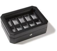 Wolf Designs 4584029 Windsor - Caja de almacenamiento para relojes con tapa, color negro