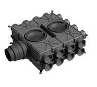Wolf Distribuidor de aire DN125-180, 24 salidas DN75 con 12 tapones - 2577597