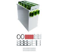 Wolf distribuidor de aire DN160 para CWL-F-300 2x9 tomas 50x100 con 5 tapas de tubo - 2577608