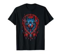 Wolf Dreamcatcher Native American Indian Feathers Arts Camiseta