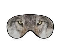 Wolf Face Sleep Mask Night Cover Eye para mujeres y hombres BlockLight para avión, viaje, siesta, correa ajustable