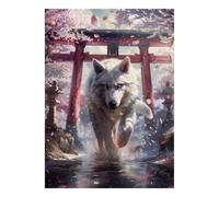 Wolf Gate Cherry Puzzle, 1000 Piezas Obra Adulto Cartón Grueso | 52x38cm Cartón, Ejercicio Mental, Acabado Superficie Lisa, Amantes Del Arte, Reducción Del Estrés