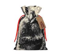 Wolf Golden Moon - Bolsas de regalo reutilizables con cordón para cumpleaños, bodas, regalos de fiesta y regalos festivos
