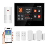 Wolf Guard Sistema de Alarma Doméstica Inteligente, Panel LCD 7 Pulgadas, Kit WiFi/4G con Control por App, 2 Sensores de Puerta, 2 Mandos a Distancia, Compatible con Smart Life