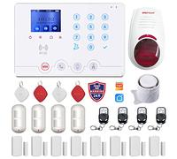 Wolf Guard WiFi 4G Kit de Sistema de Alarma Antirrobo Inalámbrico para el Hogar, Tuya Smartlife App, Compatible Alexa
