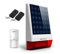 Wolf Guard-Wireless Solar Alarm Home Alarm System, Viene con Detector de Movimiento, Mando a Distancia (120 dB)