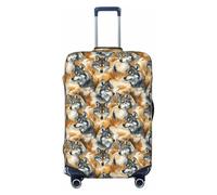 Wolf Head In The Woods - Fundas protectoras lavables para equipaje de viaje, 45,7 a 81,3 cm, alta elasticidad, Black, X-Large