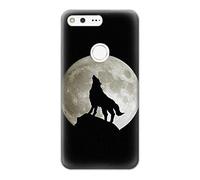 Wolf Howling at The Moon Funda Carcasa Case para Google Pixel XL