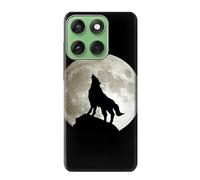 Wolf Howling at The Moon Funda Carcasa Case para Motorola Edge 60