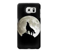 Wolf Howling at The Moon Funda Carcasa Case para Samsung Galaxy S6 Edge