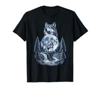 Wolf Howling At The Moon Funny Meme Wolf Lover Men Women Kid Camiseta