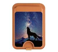 Wolf Howling Million Star - Soporte magnético para tarjetas para iPhone 16, 15, 14, 13 Pro Max, multicolor