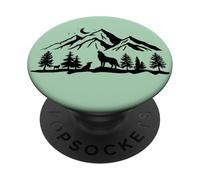 Wolf Howling Moon Gray Wolf Wolf Puppy Wild Animal PopSockets PopGrip Adhesivo