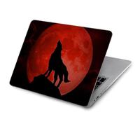 Wolf Howling Red Moon Funda Carcasa Case para MacBook Pro 14 M1-M5 A2442 A2779 A2992 A2918 A3112 A3185 A3401 A3434 A3112