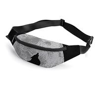 Wolf Howling To Full Moon You Are My Happiness Fanny Pack, riñonera Deportiva para niños Adultos para Hombres y Mujeres