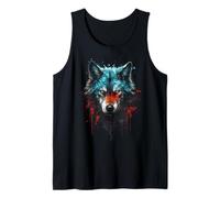 Wolf in Dir Alfa Wolf Lobos Lobo Viking Wolf Camiseta sin Mangas