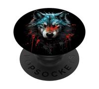 Wolf in Dir Alfa Wolf Lobos Lobo Viking Wolf PopSockets PopGrip Adhesivo