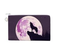Wolf in Moon Light - Monedero con cremallera