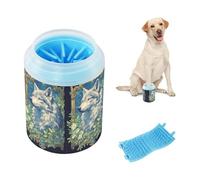 Wolf in Ornate Frame Art - Arandela portátil para patas de perro con cepillo de silicona, kit de limpieza suave para perros y gatos de razas pequeñas, medianas y grandes