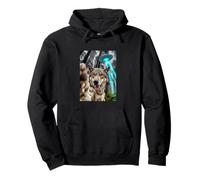 Wolf in the forest trail cam OVNI alien + coyote magic Sudadera con Capucha