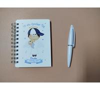 Wolf - Juego de 30 cuadernos pequeños para notas o dibujo + bolígrafo 50 páginas blancas, tamaño 7,5 x 10 cm