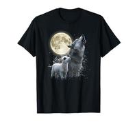 Wolf Lamb Meme Friends Shirts Wolf Lamb Howling At The Moon Camiseta