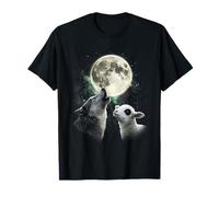 Wolf Lamb Meme Shirts Wolf Lamb Howling At The Moon Camiseta