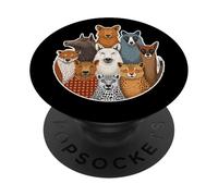 Wolf Leopard Canid Felid Core Power Wild Africa PopSockets PopGrip Adhesivo