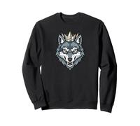Wolf Lone Crown King Pack Howling Howl Wolf Timber Sudadera