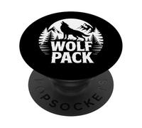 Wolf Lone Wolf Pack Howling Howl Wolf Timber PopSockets PopGrip Adhesivo