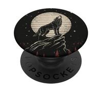 Wolf Lone Wolf Pack Howling Howl Wolf Timber PopSockets PopGrip Adhesivo