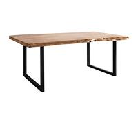 WOLF MÖBEL WOOD YOU LIKE Guru Mesa de, Madera Metal Acacia, Acana, Legs Black, B x H x T: 180 x 77 x 90