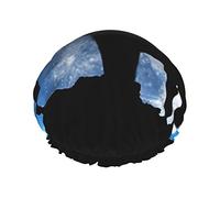 Wolf moon Reutilizable Impermeable Lavable Ajustable Adecuado para mujeres Todas las longitudes de cabello Gorro de ducha