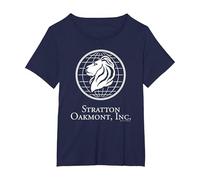 Wolf of Wall Street Stratton Oakmont Camiseta, Mujer Tallas Grandes, Azul Marino, 1XL Grande