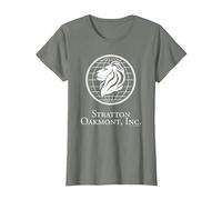 Wolf of Wall Street Stratton Oakmont Camiseta, Mujer, Verde Militar Jaspeado, 3XL
