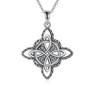 Wolf/Owl/Dragon/Horse Viking Necklace Silver Wolf Viking Necklace for Men Abalone Shell Animal Jewelry for Women Men Unisex Birthday Gift