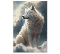 Wolf Puzle de madera de 1000 piezas, rompecabezas único, regalo para adultos, juego familiar, actividad desafiante, (78 x 53 cm)