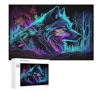 Wolf Puzles premium de 1000 piezas para adultos y niños, rompecabezas de madera, divertidos y educativos, regalos perfectos (75 x 50 cm)