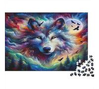 Wolf Puzzle 1000 Piezas Material Reciclable Wild Nature Puzzles para Adultoos Regalo Divertido Y Actividad for Home Excelente Regalo Idea para Hombres 52x38cm/1000pcs
