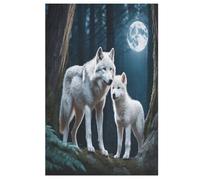 Wolf Puzzle de 1000 piezas, puzle de madera para adultos y niños, rompecabezas imposibles, juego de habilidad para toda la familia (78 x 53 cm)