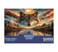 Wolf Puzzle Imposible,desafío for Adults Entretenimiento Creativo 1000 Piezas Obra De Arte De Juego De para Adultos, Regalos A Partir De 14 Años 38x26cm/1000pcs