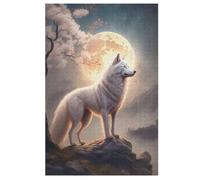 Wolf Puzzles 1000 Piezas para Adolescentes Juguete Creativo de Madera Juego Familiar Nivel de Dificultad Puzles Desafíos 78 × 53 cm