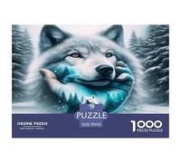 Wolf Puzzles Imposible,desafío for Adults Entretenimiento Creativo 1000 Piezas Obra De Arte De Juego De para Adultos, Regalos A Partir De 14 Años 70x50cm/1000pcs