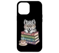 Wolf Read Books Be Kind Stay Weird Drink Coffee Book Amante Carcasa para iPhone 12 Pro MAX