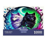 Wolf Rompecabezas 1000 Piezas Animal Estéticos Y Desafiantes Rompecabezas De Desafío Duro Imposible Juguete Desafío Y Juego Educativo Regalos Decoración Del Hogar Para Adultos Y Niños Mayores 70x50cm/